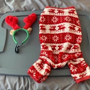 Holiday dog pj set (NWOT)